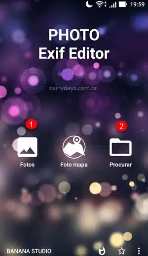 Photo Exif Editor app Android apaga dados local