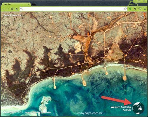 Fotos do Google Earth na Nova Página do Chrome