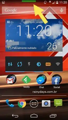 Ajustar Brilho da Tela pela Barra de Status Android