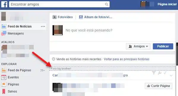 Bloquear Big Brother Brasil do Facebook com Social Fixer