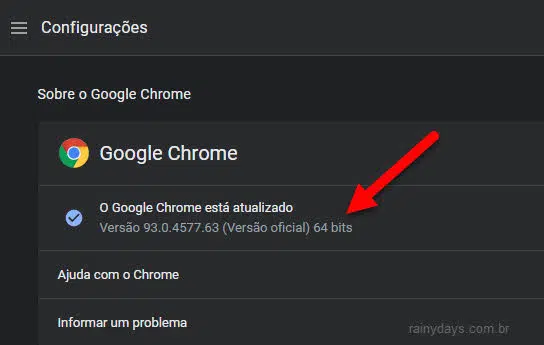 Google Chrome versão 64 bit