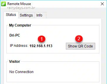 RemoteMouse controlar cursor do mouse e teclado pelo celular