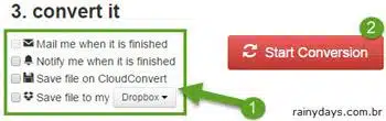 Converter arquivos direto para Dropbox 5