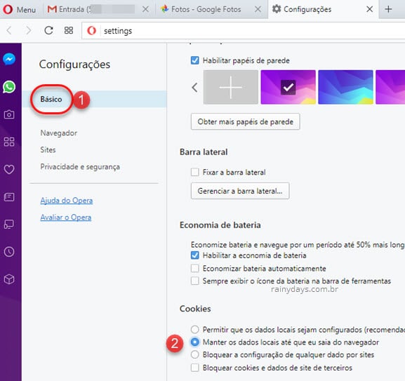 Apagar histórico automaticamente ao fechar navegador Opera