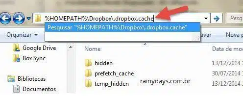 Como limpar cache do Dropbox no Windows