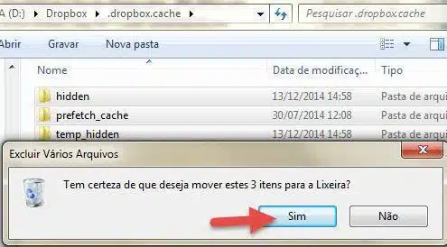 Como limpar cache do Dropbox no Windows