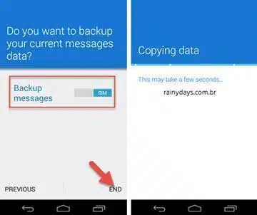 salvar ligações e SMS do Android 2