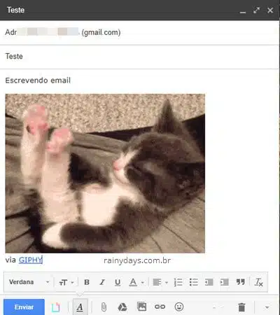 Adicionar GIFs no email com Giphy for Gmail (Chrome)