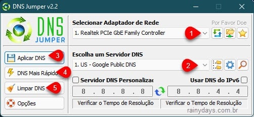 Como trocar DNS rapidamente no Windows DNS Jumper