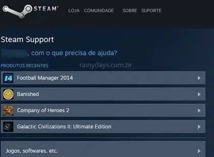 solicitar reembolso no Steam