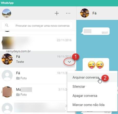 Como arquivar conversas pelo WhatsApp Web e computador