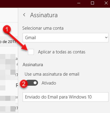 Remover Assinatura enviado do Email para Windows 10