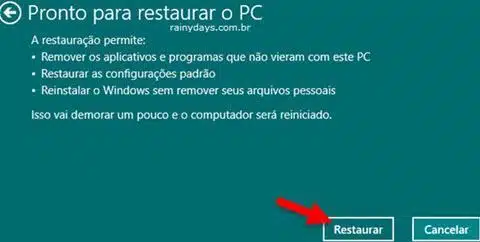 Restaurar Windows 10 para Configurações de Fábrica 5