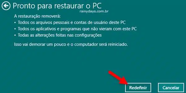 Restaurar Windows 10 para Configurações de Fábrica