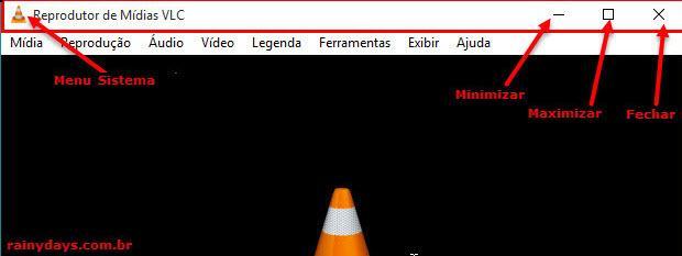 barra de título de janela de programas do Windows