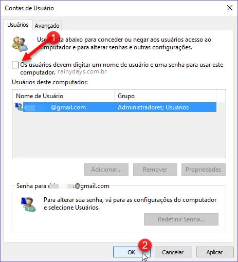Usuários devem digitar nome e senha para usar computador Windows
