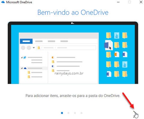 Bem-vindo ao OneDrive Prosseguir