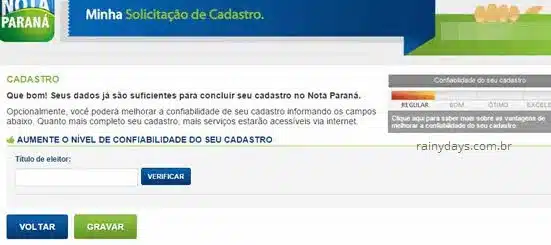 Aumentar confiabilidade no Nota Paraná