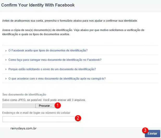 Conta do Facebook desativada por nome falso