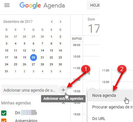 Criar Nova Agenda Google Agenda Calendar