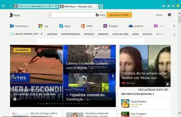 abrir o Internet Explorer no Windows 10