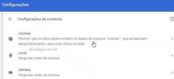 Como apagar cookies de sites específicos no Chrome