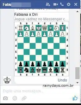 Jogar xadrez pelo Facebook Messenger 2