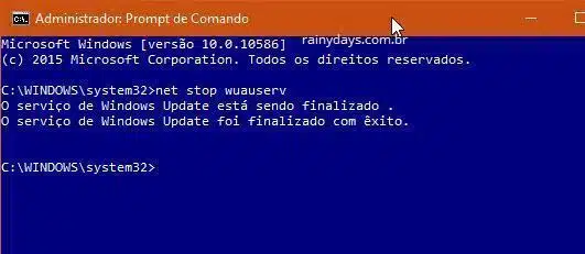 Apagar cache do Windows Update 1