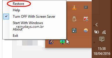 Desligar monitor quando bloquear Windows 2
