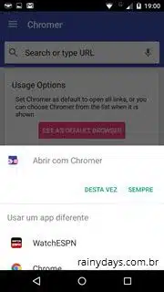 abrir todos os links do Android no Chrome 2