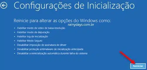 iniciar Windows 10 em modo de segurança 4