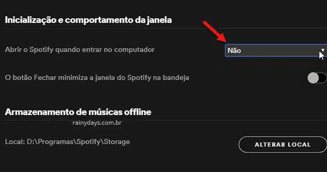 Remover Spotify da inicialização do Windows