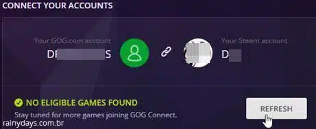 conectar conta GOG com Steam 6