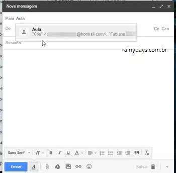 criar grupos de contatos no Gmail 5