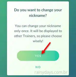mudar apelido no Pokémon Go 2