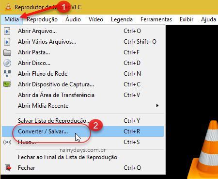 Mídia Converter Salvar VLC Media Player