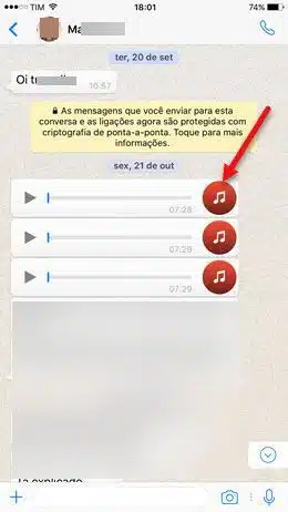 salvar mensagens de áudio do WhatsApp no iOS 1