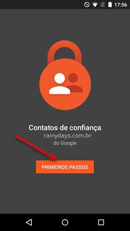 Configurando contatos de confiança no Google 1