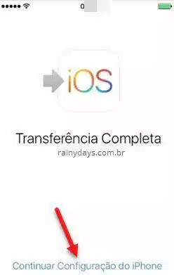 transferência completa do Android para iOS