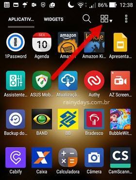 ícone Modo de Exibição Aplicativos ZenFone