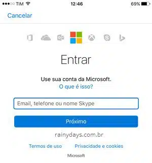 adicionar conta Microsoft no Authenticator Microsoft