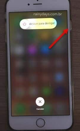 botão power ligar desligar do iPhone