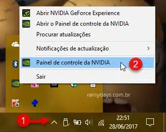 Painel de Controle NVIDIA para desvirar tela do computador Windows