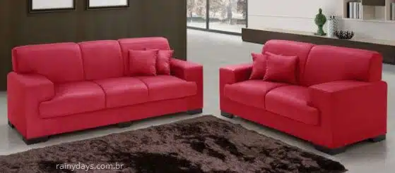 sofas 2 e 3 lugares tom vermelho 1