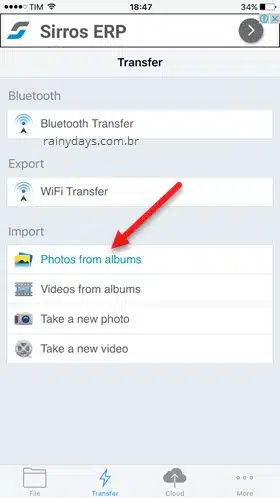 Transferir fotos iPhone Zip Tool