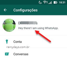 Configurações Foto Perfil WhatsApp Android