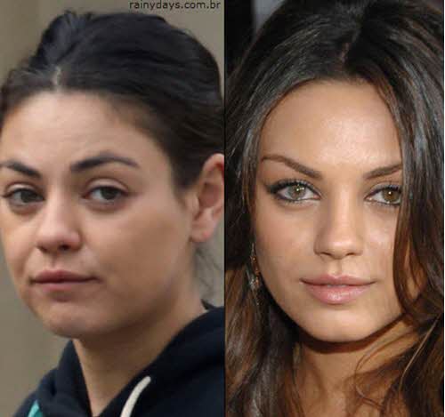 Mila Kunis ao natural sem maquiagem