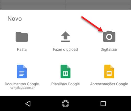 Como escanear documentos no Android com Google Drive