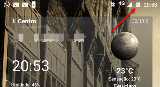 Mostrar porcentagem da bateria Moto G5S e G5S Plus Android Nougat