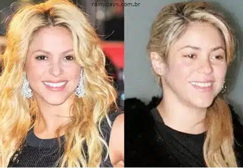 Shakira, atrizes sem maquiagem